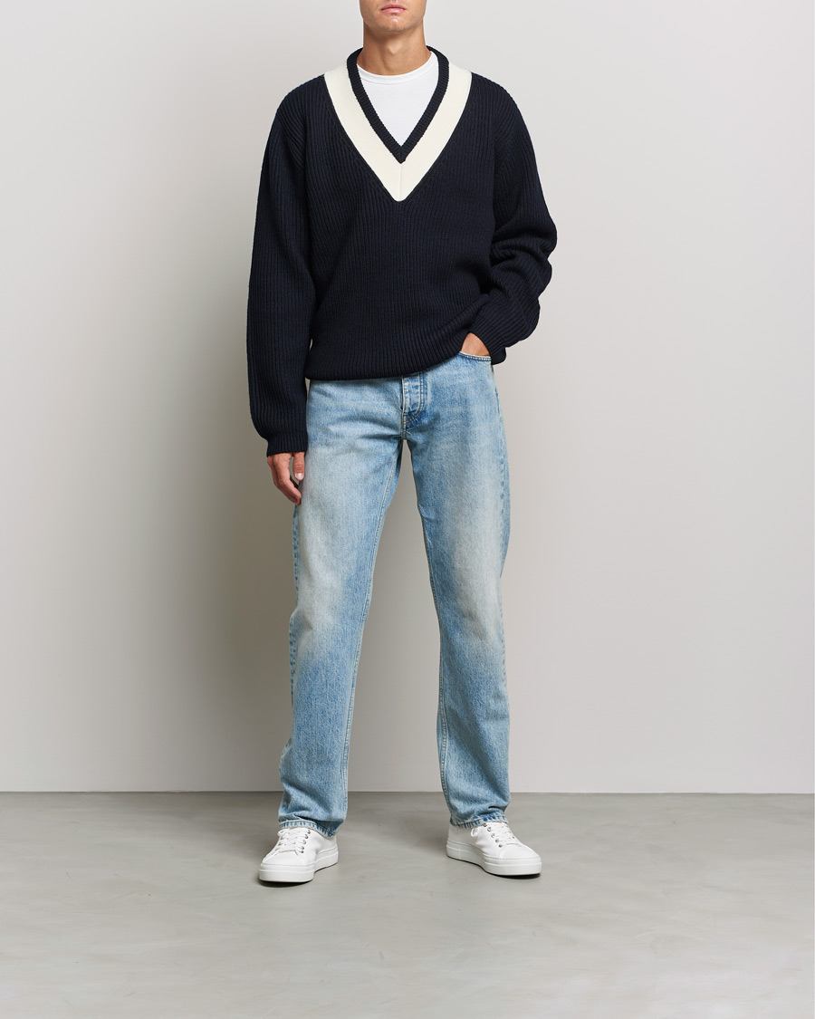 Herre | Gensere | Tiger of Sweden | Puck Wool Sweater Light Ink