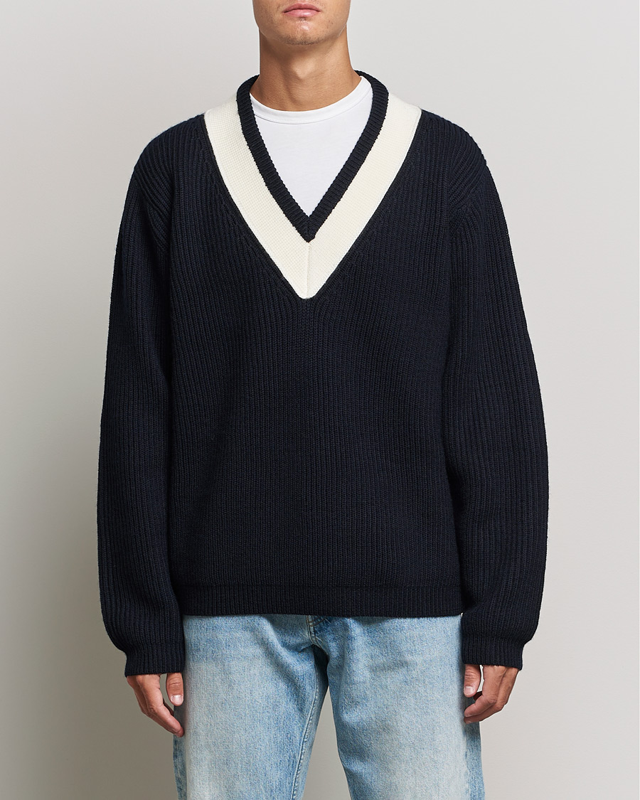 Herre | Gensere | Tiger of Sweden | Puck Wool Sweater Light Ink