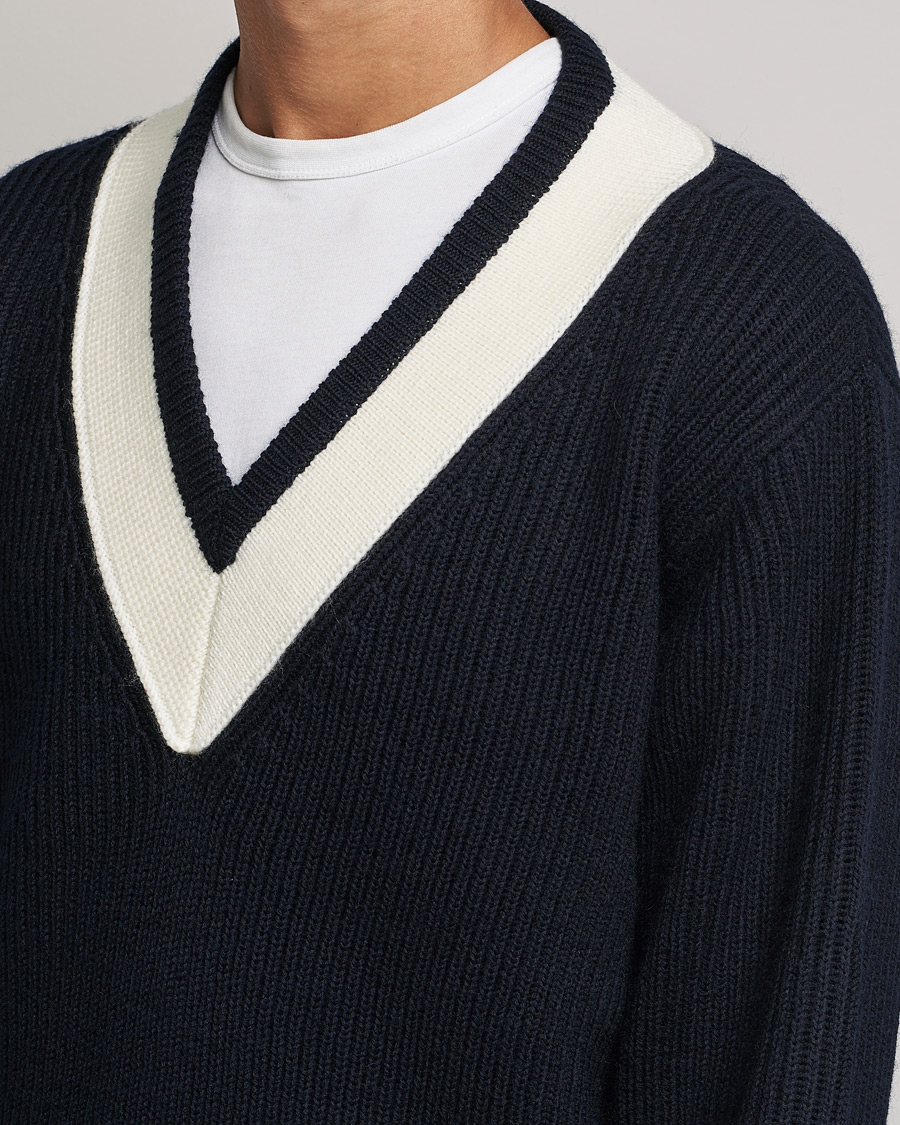Herre | Gensere | Tiger of Sweden | Puck Wool Sweater Light Ink