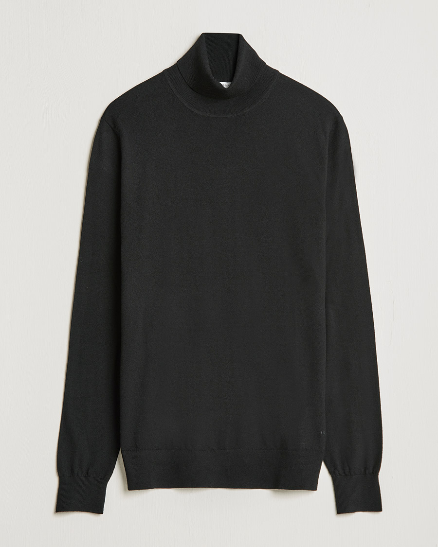 Herre | Gensere | Tiger of Sweden | Neville Extra Fine Merino Polo Black