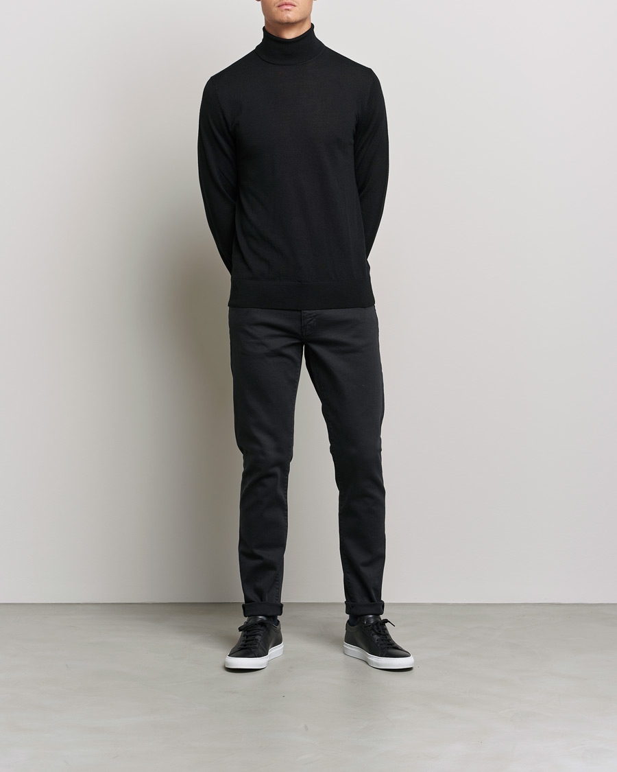 Herre | Gensere | Tiger of Sweden | Neville Extra Fine Merino Polo Black