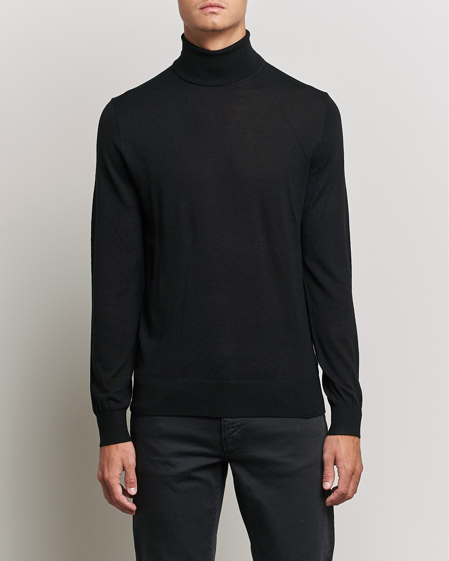 Herre | Gensere | Tiger of Sweden | Neville Extra Fine Merino Polo Black