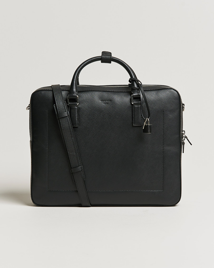 Herre | Tiger of Sweden Bowe Leather Briefcase Black | Tiger of Sweden | Bowe Leather Briefcase Black