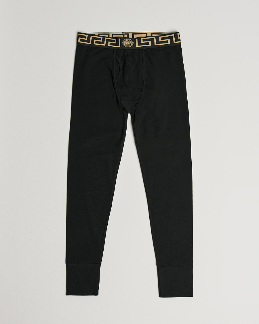 Herre | Undertøy | Versace | Greca Long Johns Black