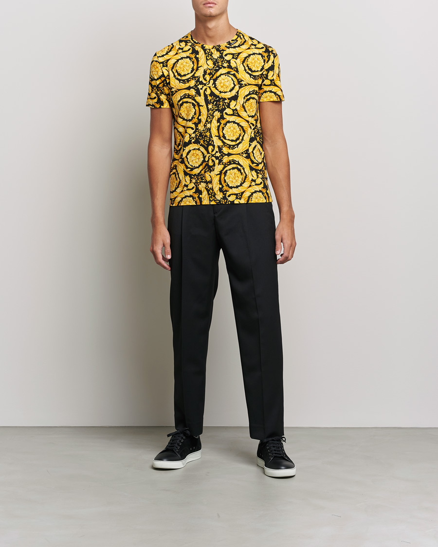 Herre | T-Shirts | Versace | Barocco Print Tee Black/Gold