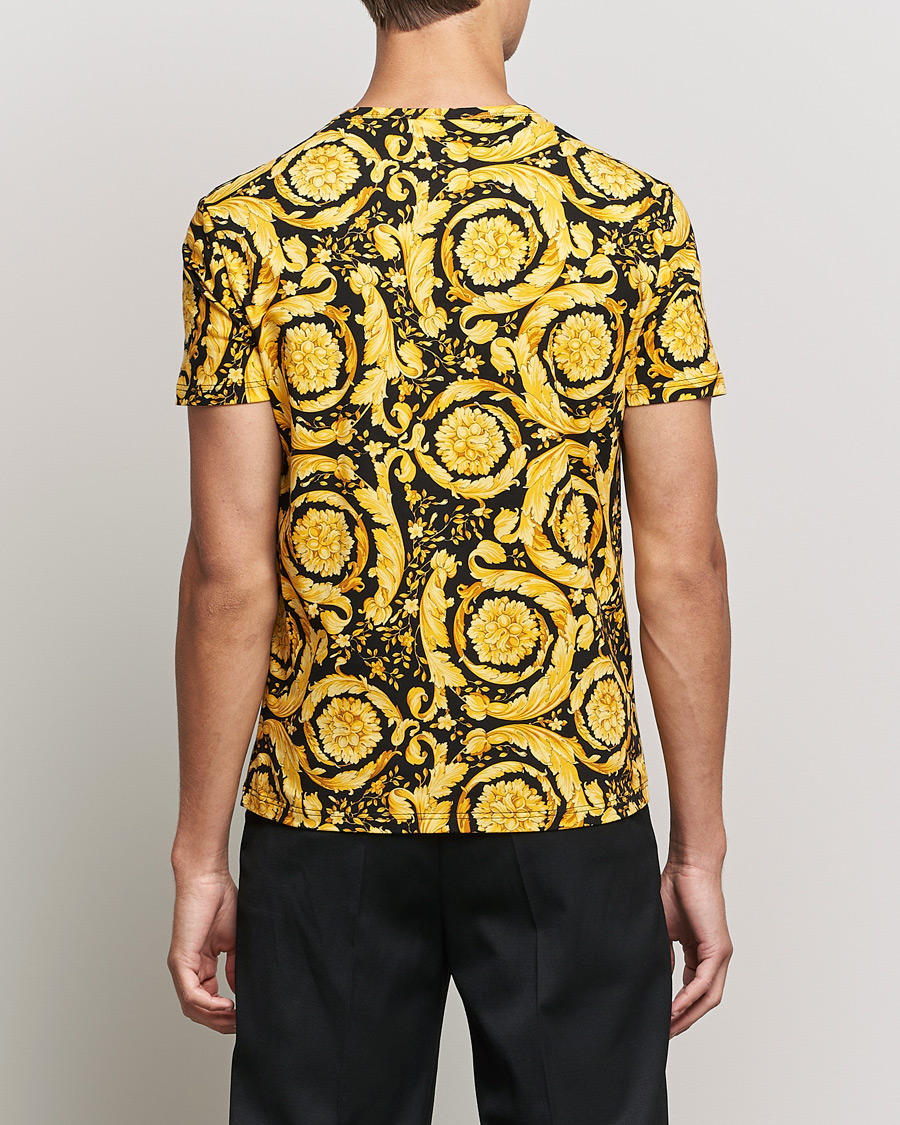Herre | T-Shirts | Versace | Barocco Print Tee Black/Gold