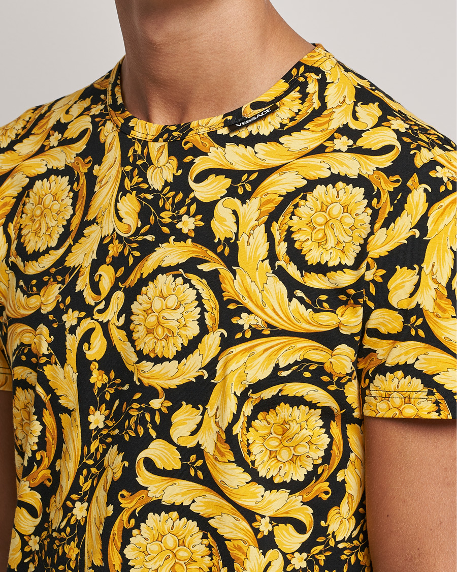 Herre | T-Shirts | Versace | Barocco Print Tee Black/Gold