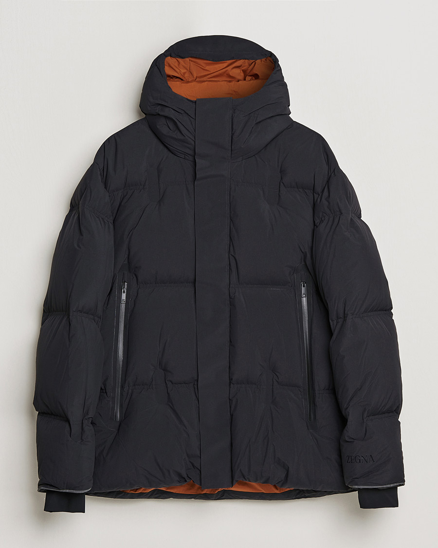 Herre | Jakker | Zegna | Laminated Down Jacket Black