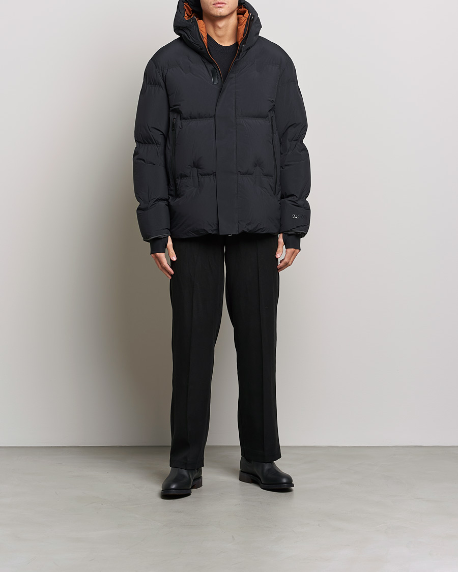 Herre | Jakker | Zegna | Laminated Down Jacket Black