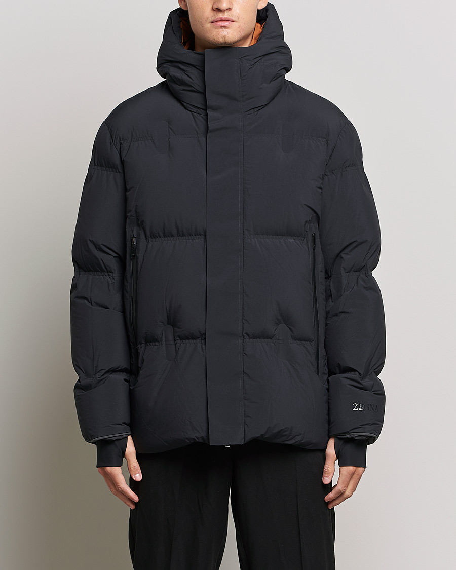 Herre | Jakker | Zegna | Laminated Down Jacket Black