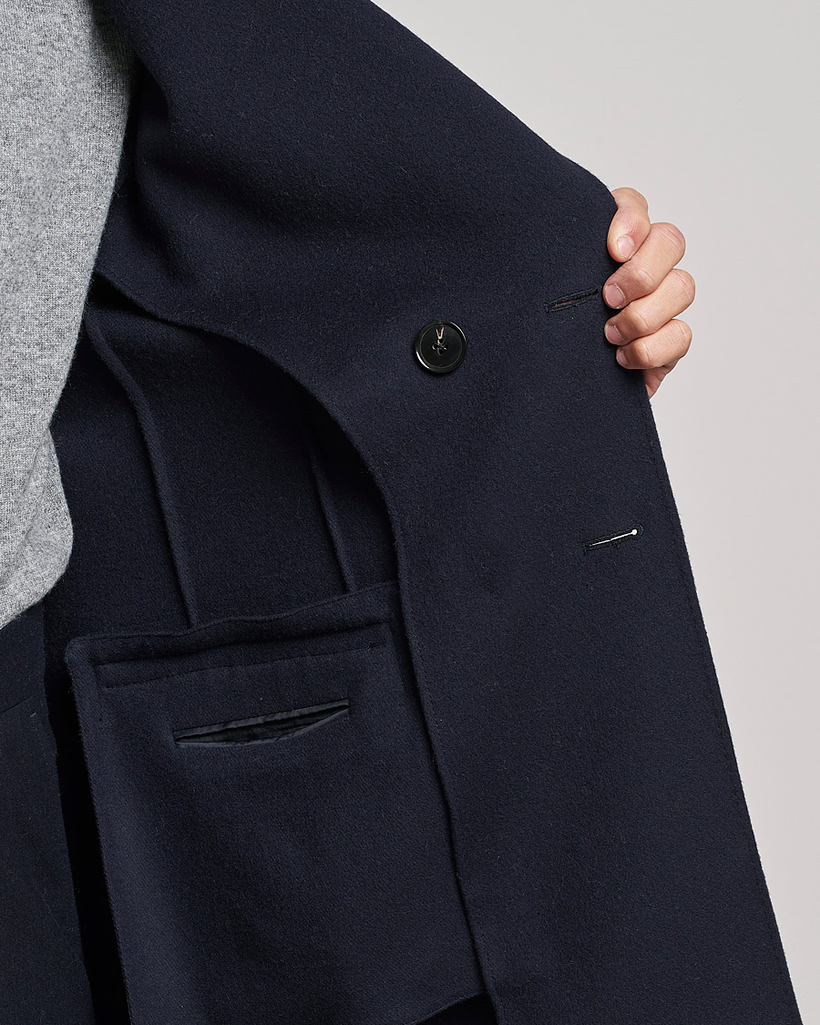 Herre | Jakker | Zegna | Double Breasted Cashmere Coat Navy