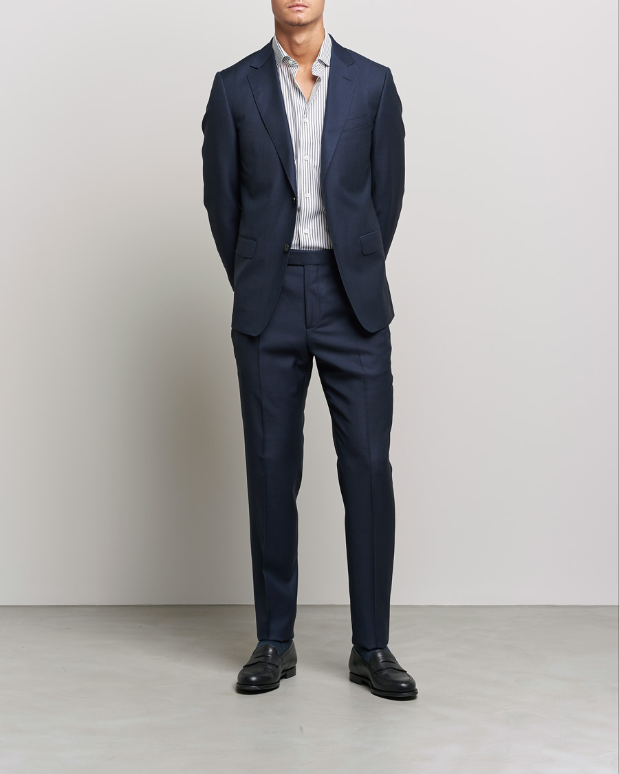 Herre |  | Zegna | Tailored Wool Suit Navy