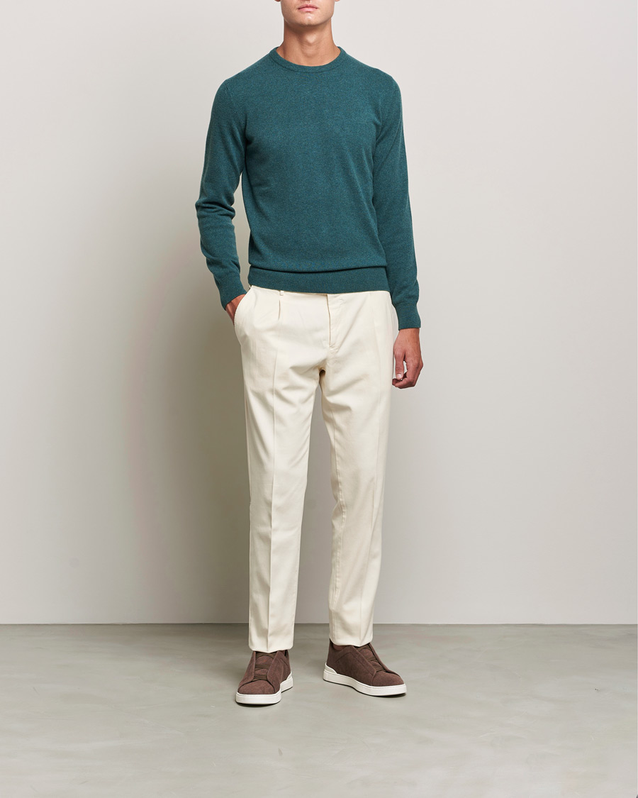 Herre | Gensere | Zegna | Oasi Cashmere Crew Neck Teal