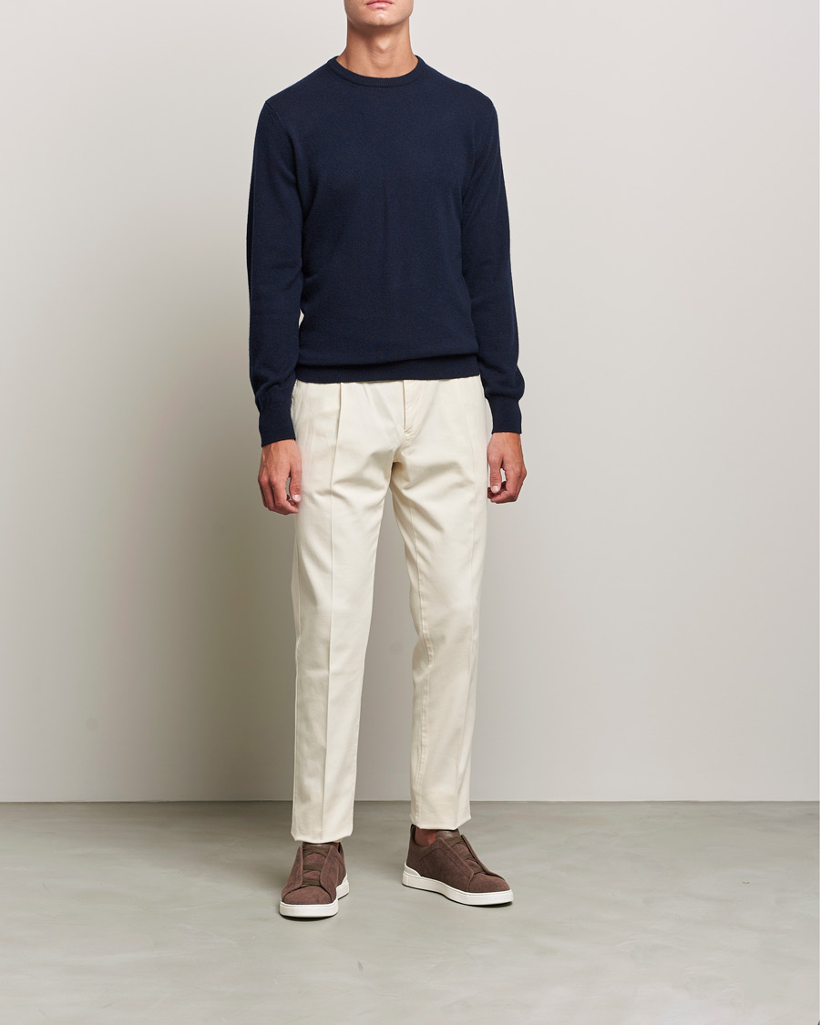 Herre | Gensere | Zegna | Oasi Cashmere Crew Neck Navy