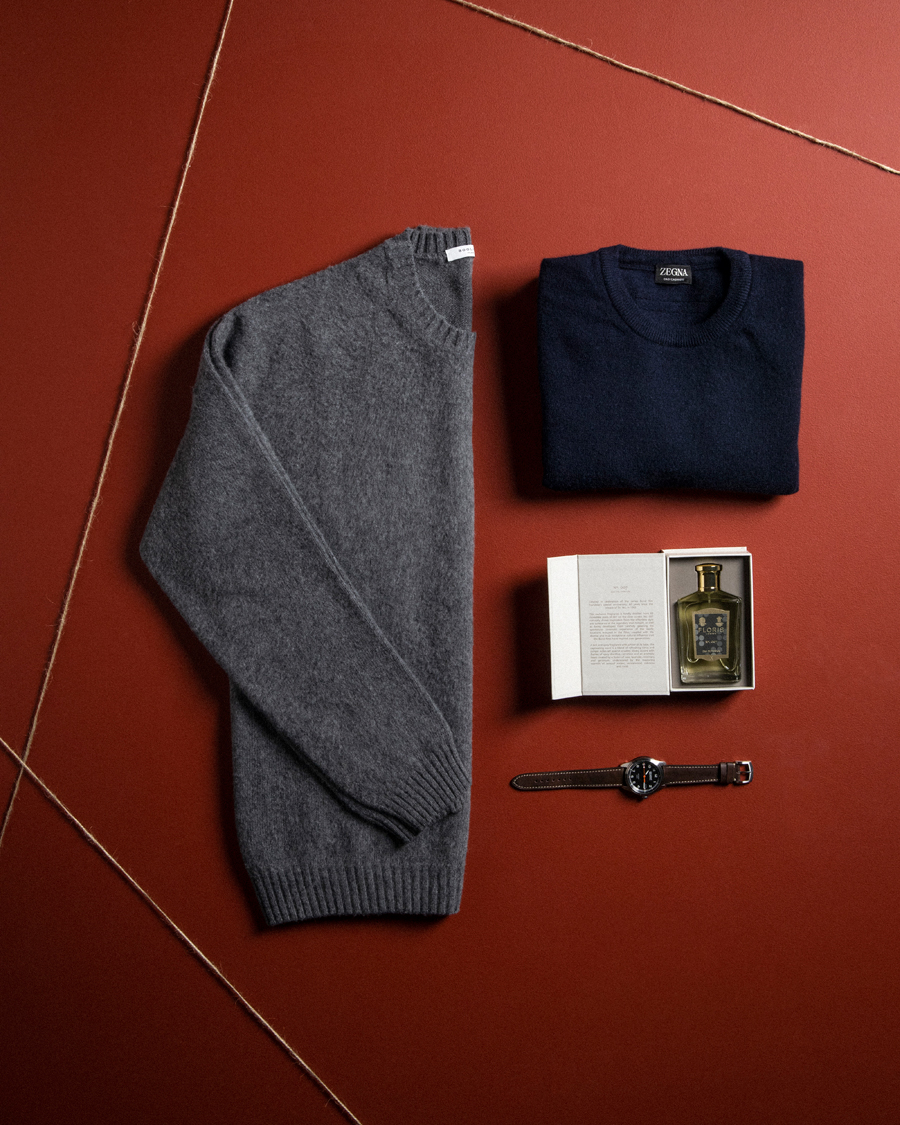 Herre | Gensere | Zegna | Oasi Cashmere Crew Neck Navy