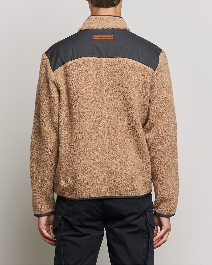 Herre | Gensere | Zegna | Camel Fleece Full Zip Brown
