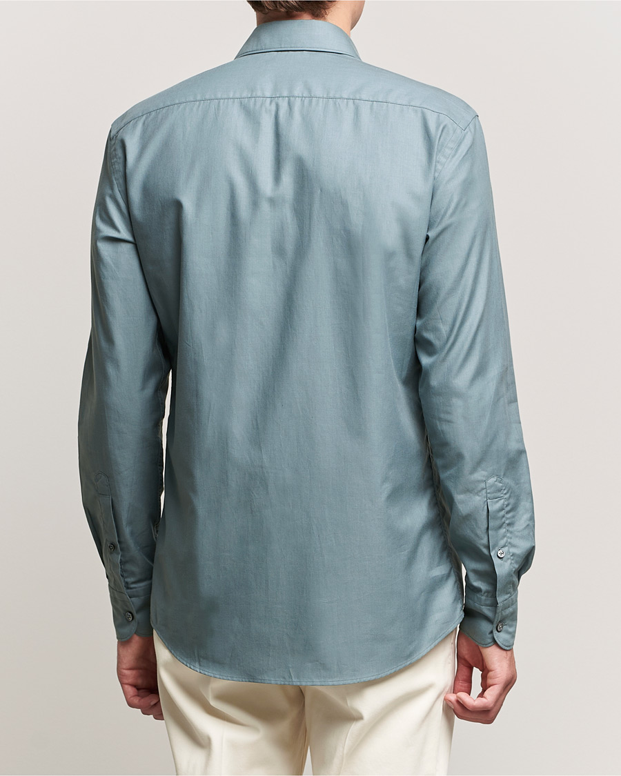 Herre | Skjorter | Zegna | Premium Cotton Shirt Teal