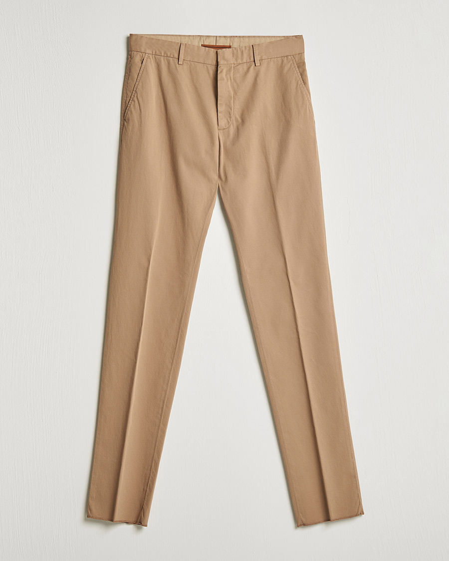 Herre | Bukser | Zegna | Premium Cotton Chinos Beige