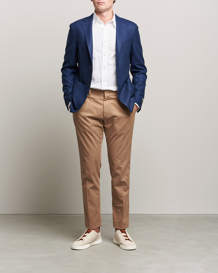 Herre | Bukser | Zegna | Premium Cotton Chinos Beige