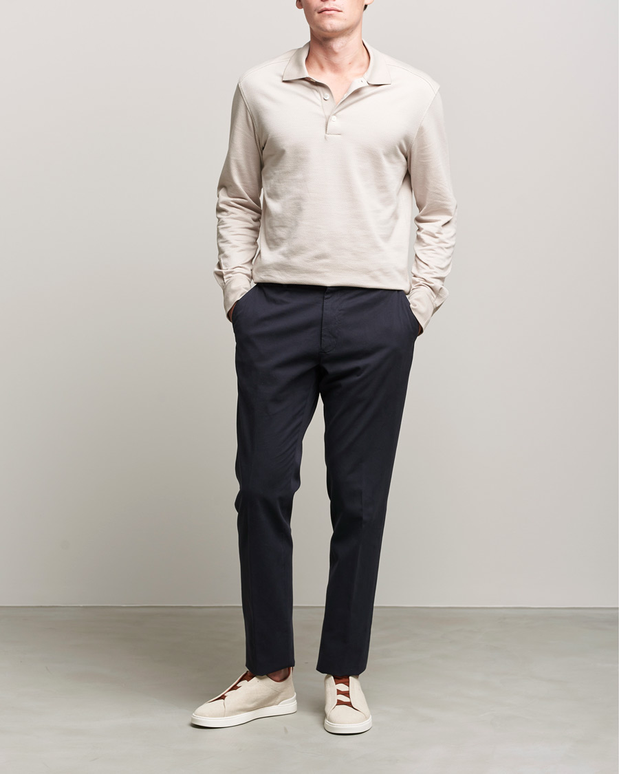 Herre | Bukser | Zegna | Premium Cotton Chinos Navy