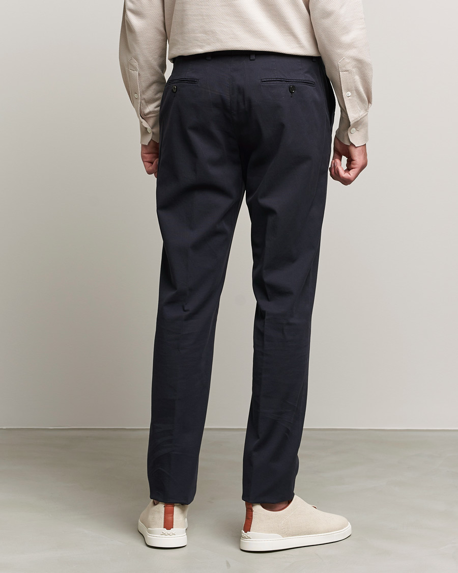 Herre | Bukser | Zegna | Premium Cotton Chinos Navy