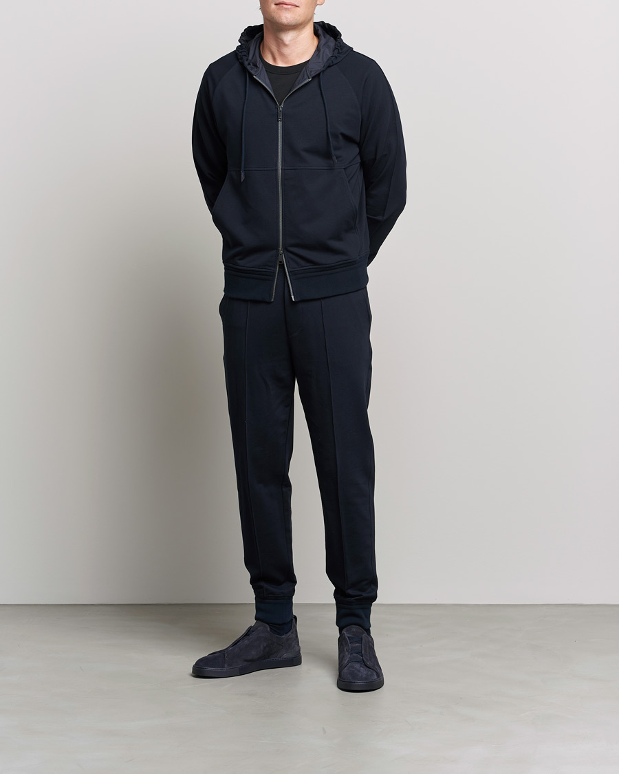 Herre | Bukser | Zegna | Cotton Stretch Joggers Navy