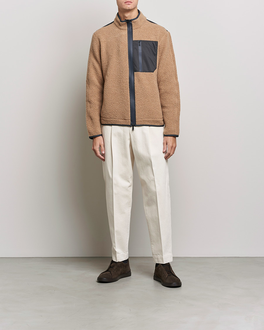 Herre | Bukser | Zegna | Pleated Bull Denim Pants Off White