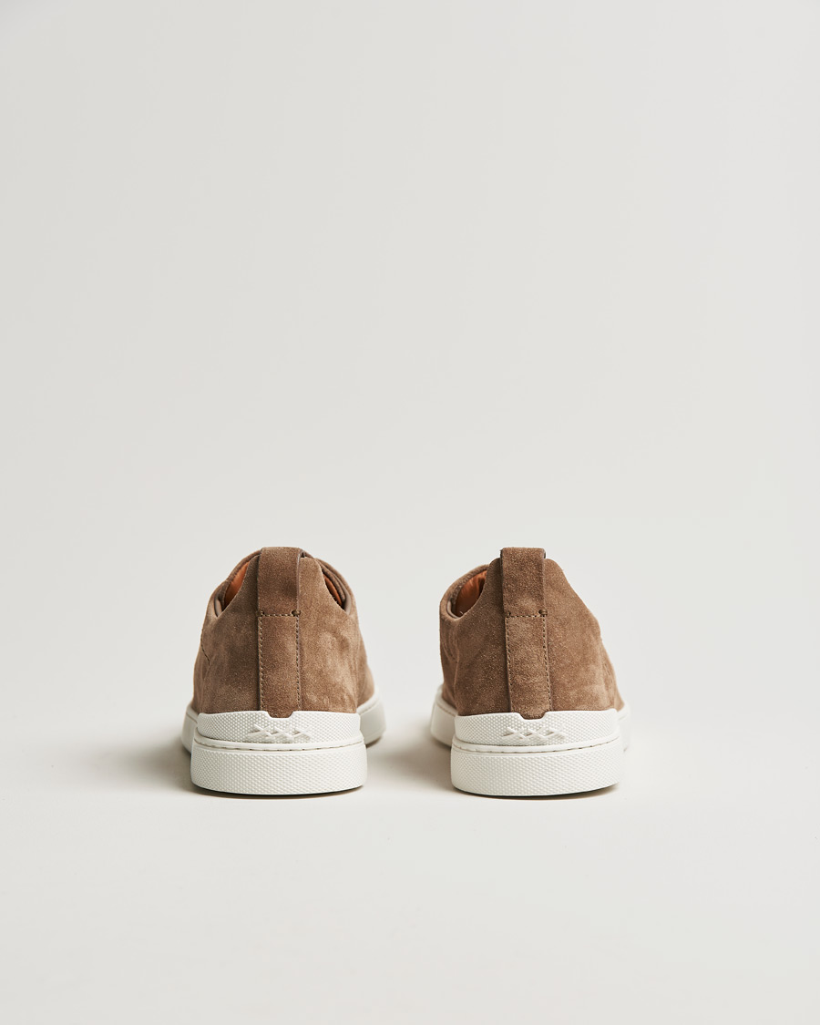 Herre | Zegna Triple Stitch Sneakers Beige Suede | Zegna | Triple Stitch Sneakers Beige Suede