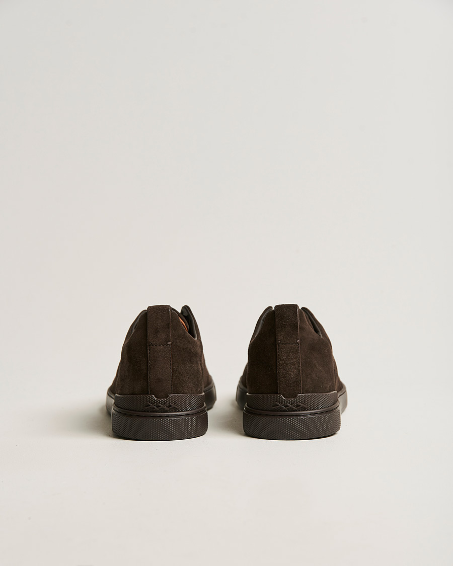 Herre | Sneakers | Zegna | Triple Stitch Sneaker Dark Brown Suede