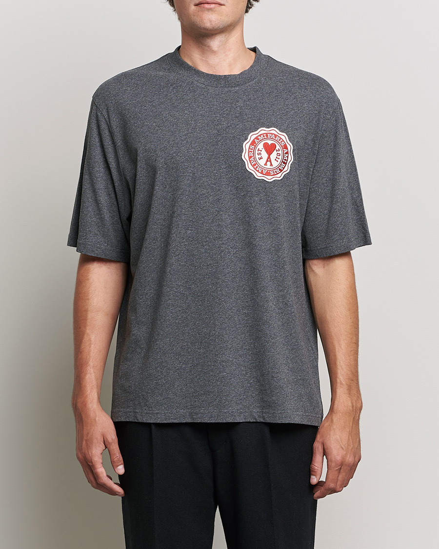 Herre |  | AMI | France Patch T-Shirt Heather Grey