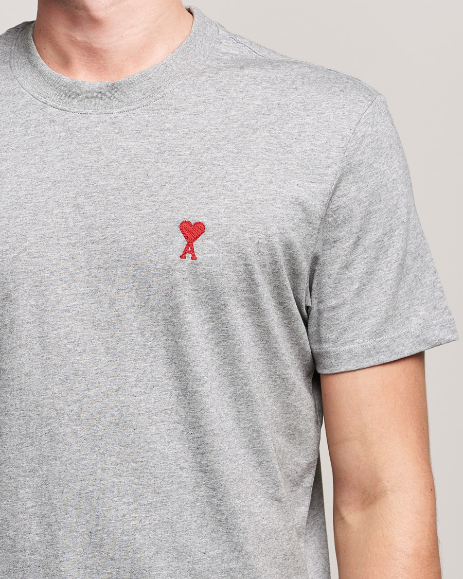 Herre | T-Shirts | AMI | Heart Logo T-Shirt Heather Grey