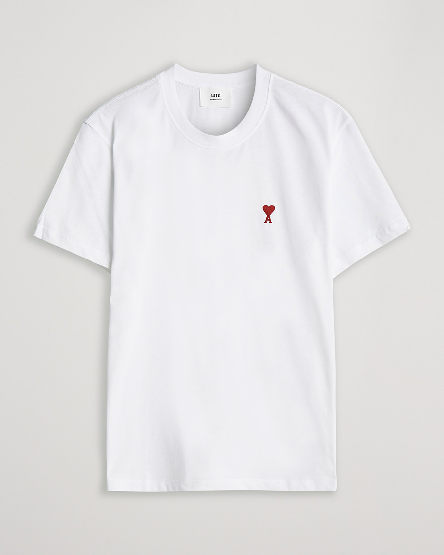 Herre | Kortermede t-shirts | AMI | Heart Logo T-Shirt White