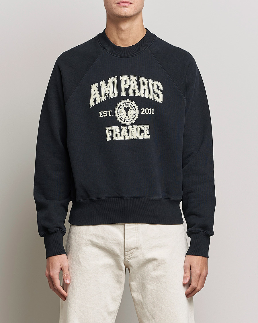 Herre | AMI | AMI | Paris College Sweatshirt Black