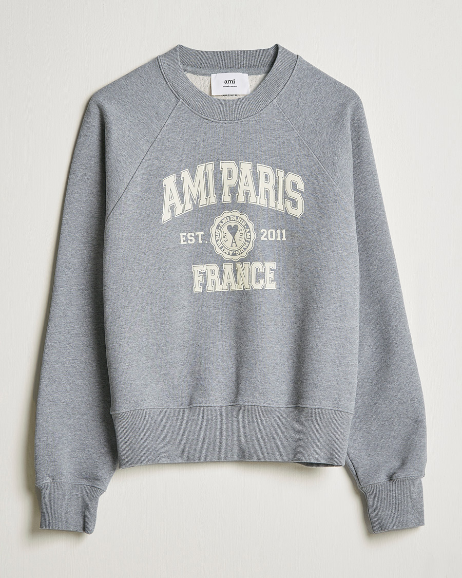 Herre | Gensere | AMI | Paris College Sweatshirt Heather Grey