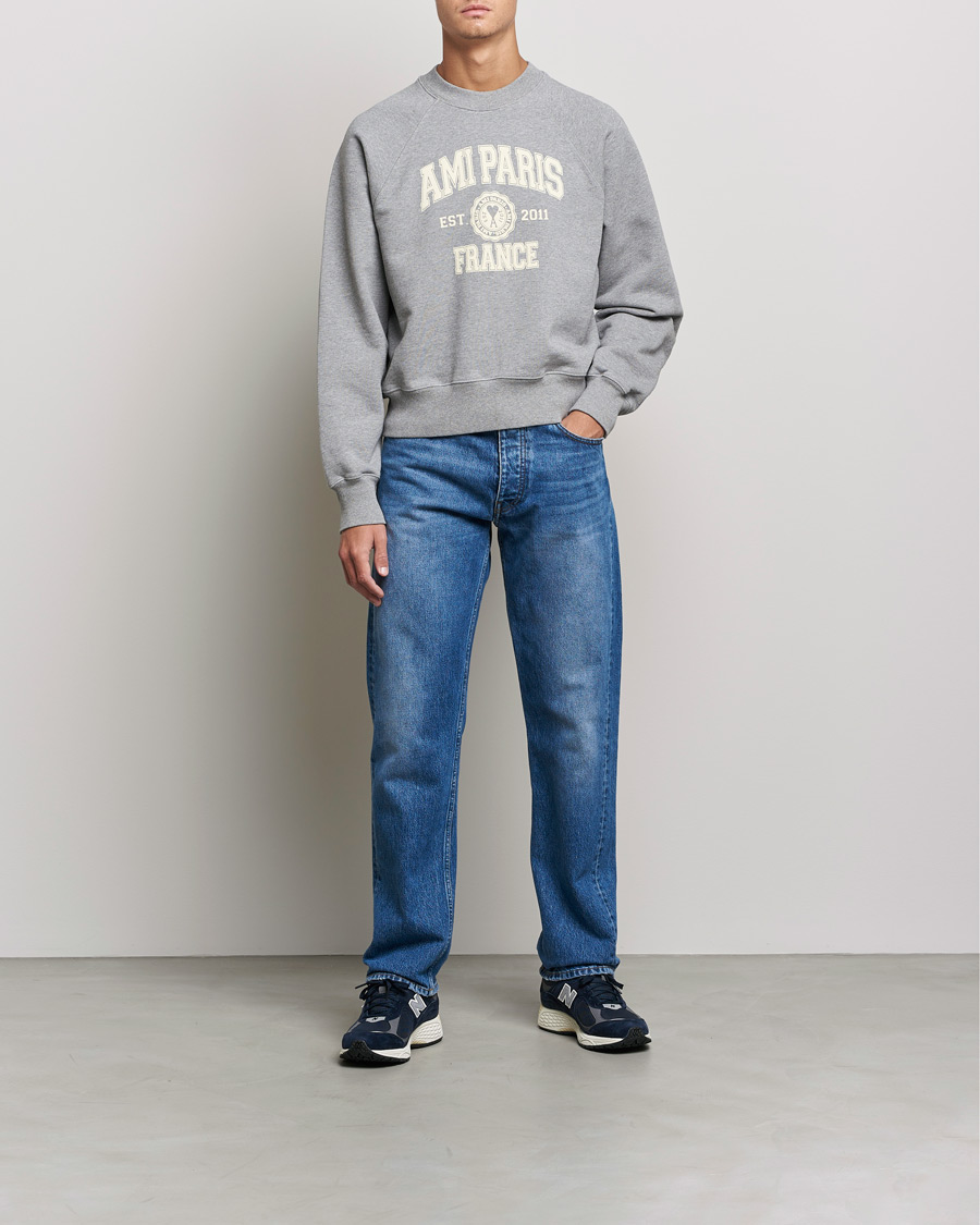 Herre | Gensere | AMI | Paris College Sweatshirt Heather Grey