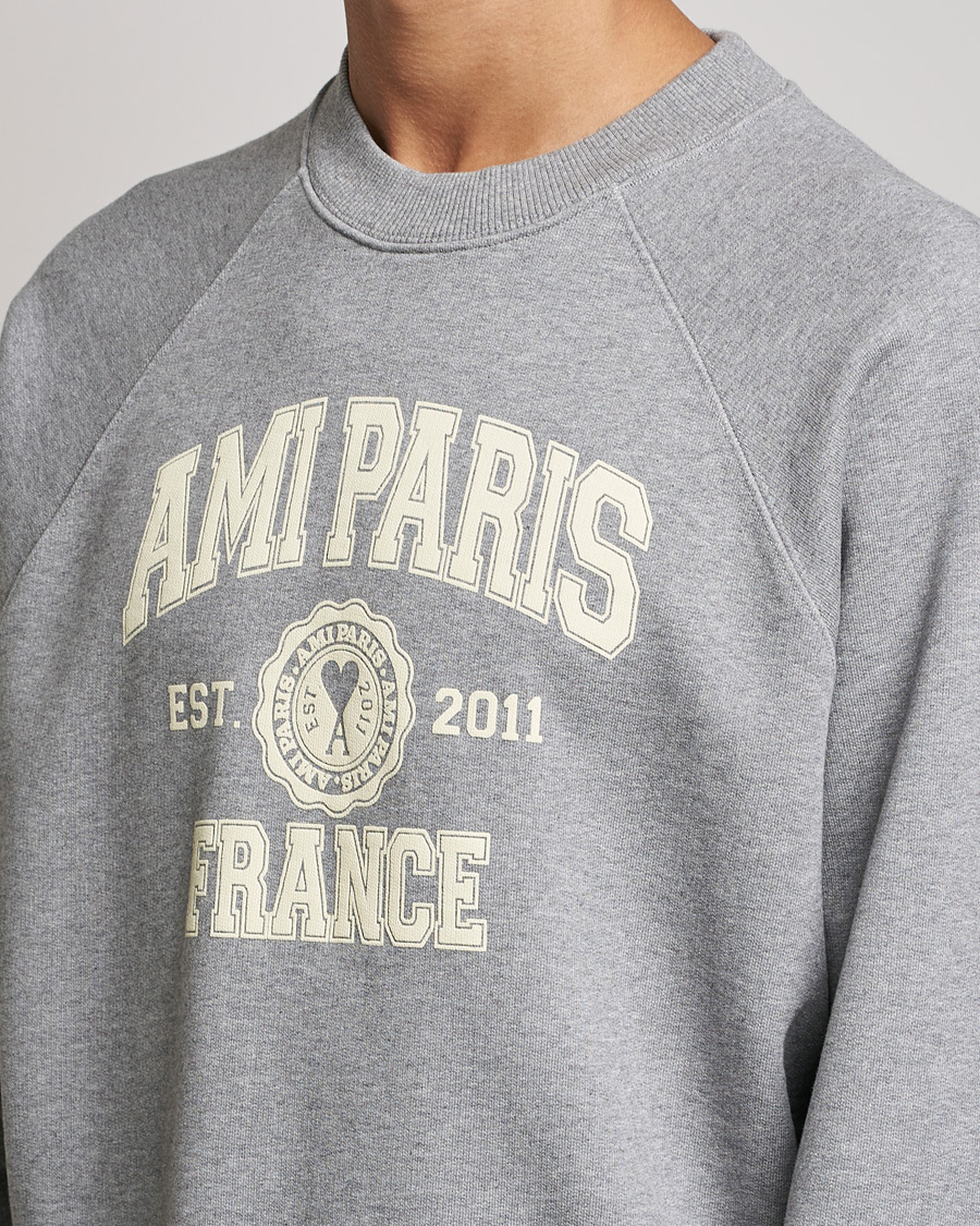 Herre | Gensere | AMI | Paris College Sweatshirt Heather Grey