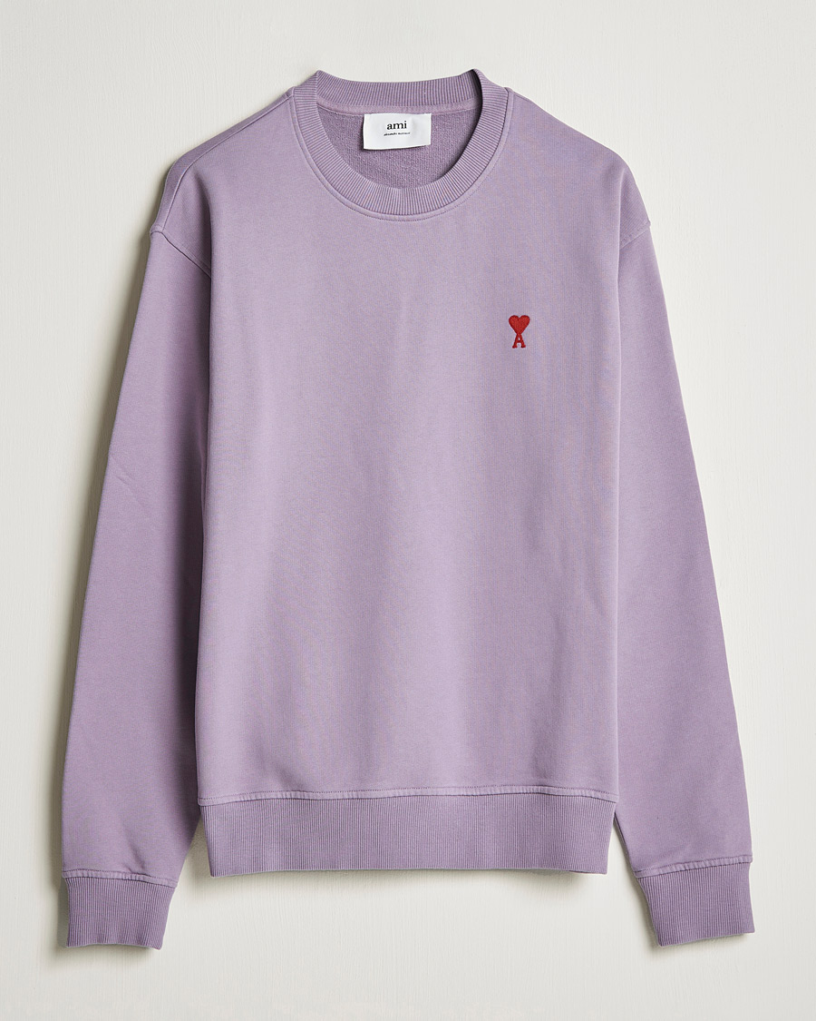 Herre | Gensere | AMI | Heart Logo Sweatshirt Washed Purple
