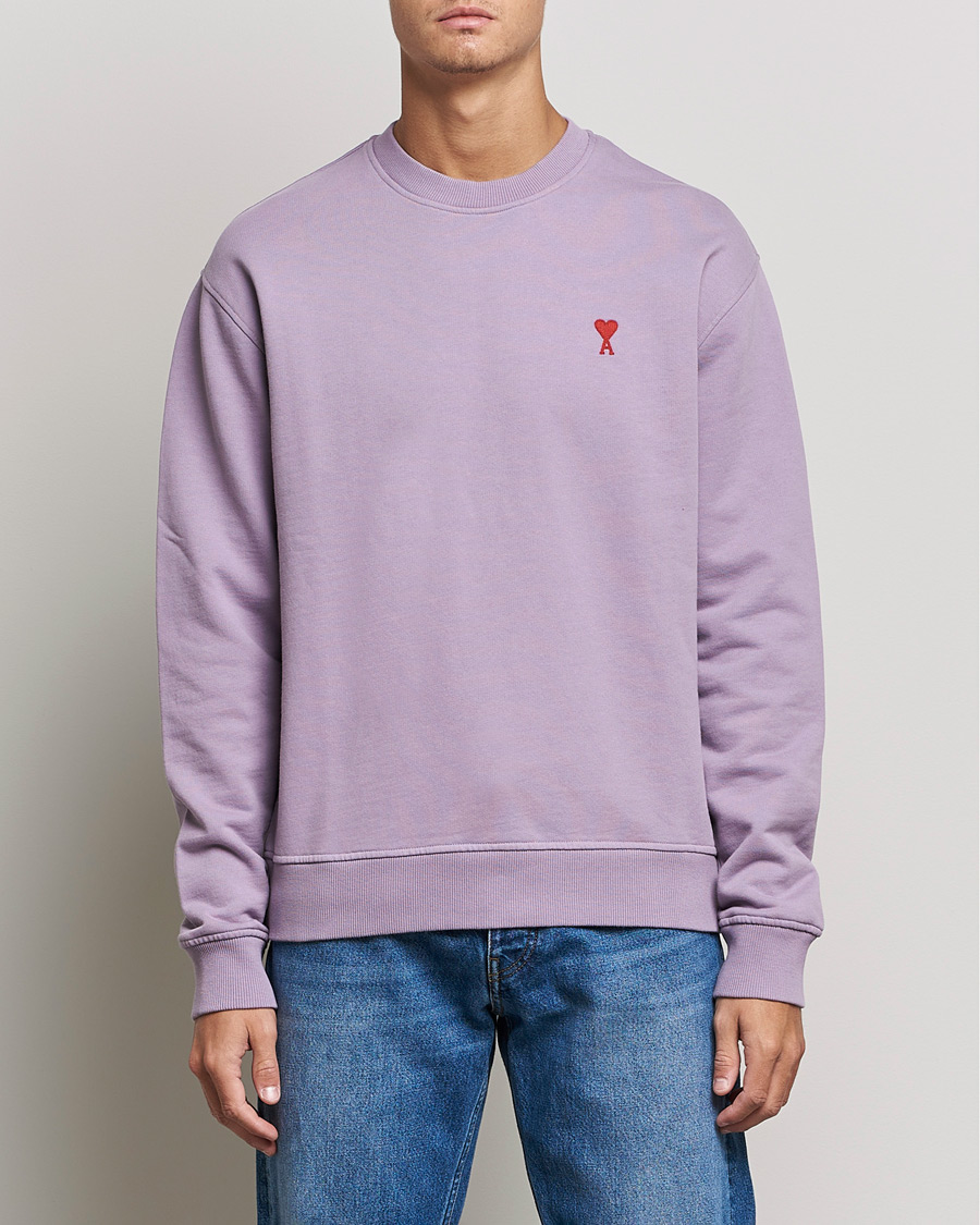 Herre | Gensere | AMI | Heart Logo Sweatshirt Washed Purple