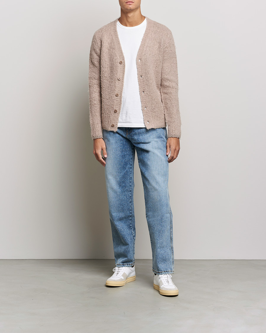 Herre | Gensere | AMI | Brushed Wool Cardigan Beige