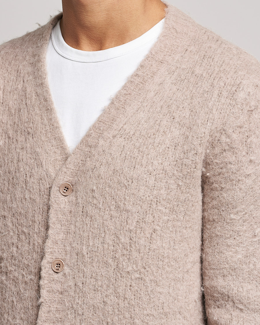 Herre | Gensere | AMI | Brushed Wool Cardigan Beige