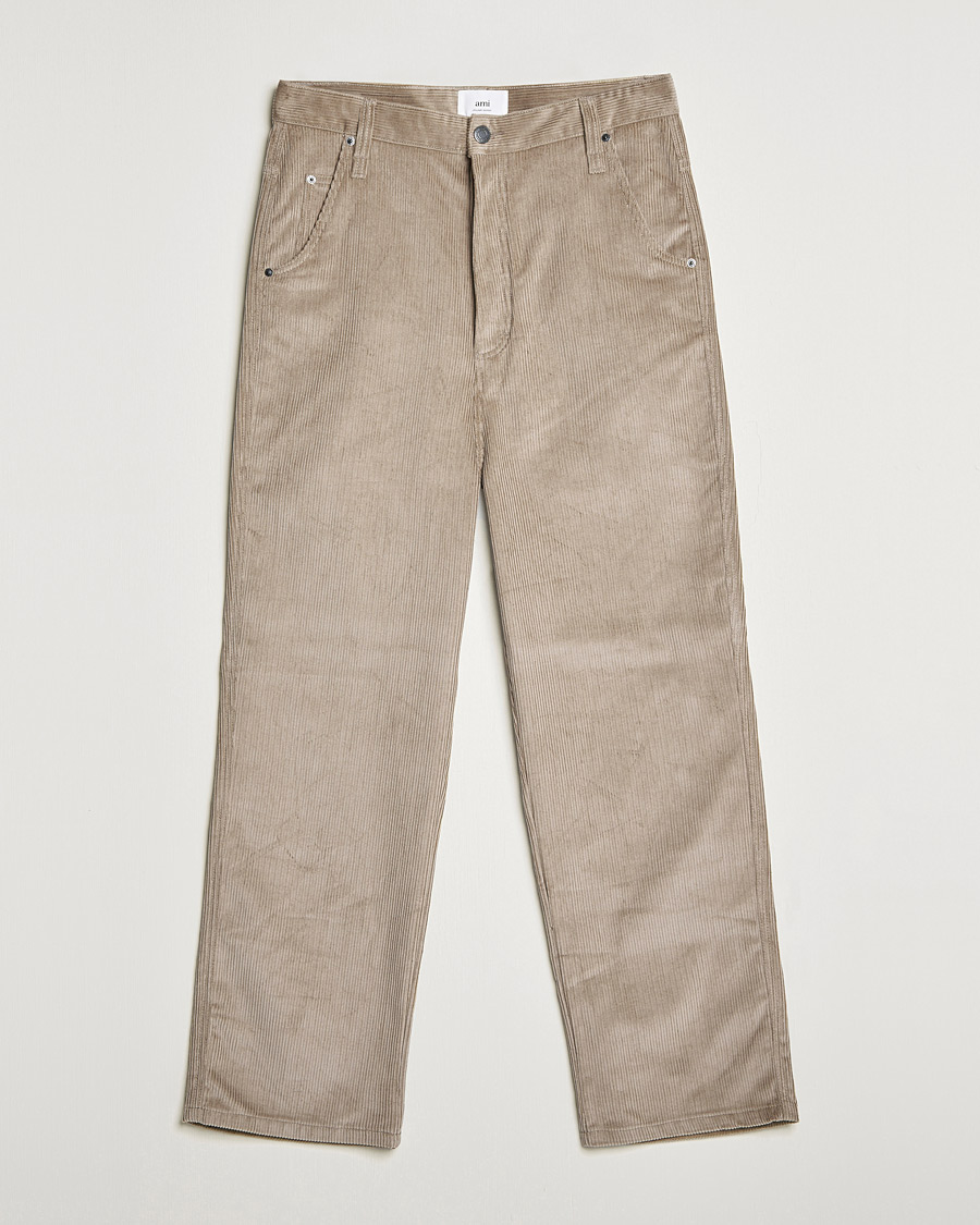 Herre | Bukser | AMI | Alex Corduroy Trousers Beige