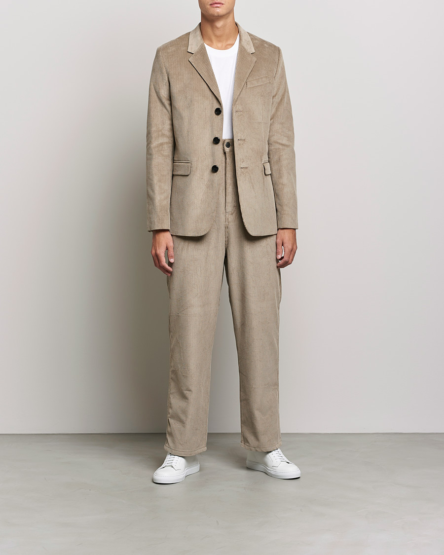 Herre | Bukser | AMI | Alex Corduroy Trousers Beige