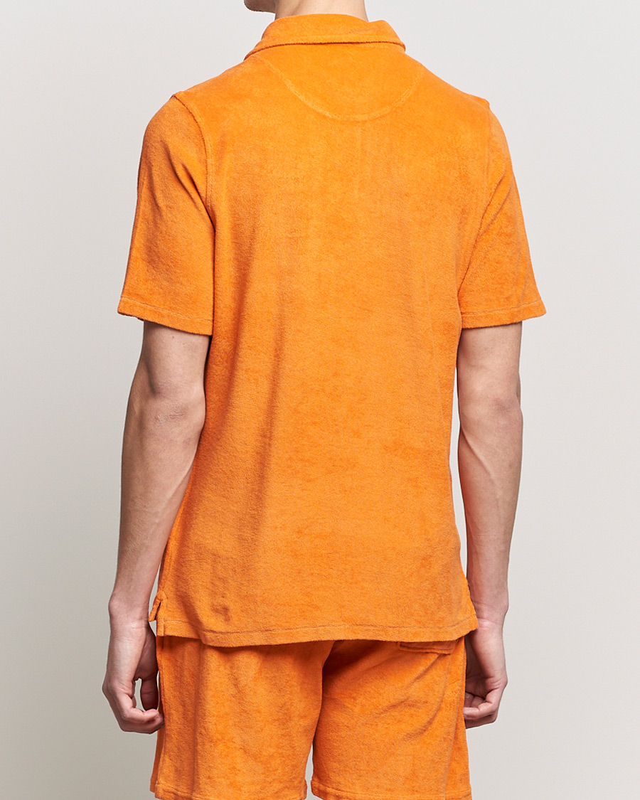 Herre | Pikéer | Stenströms | Towelling Cotton Poloshirt Orange