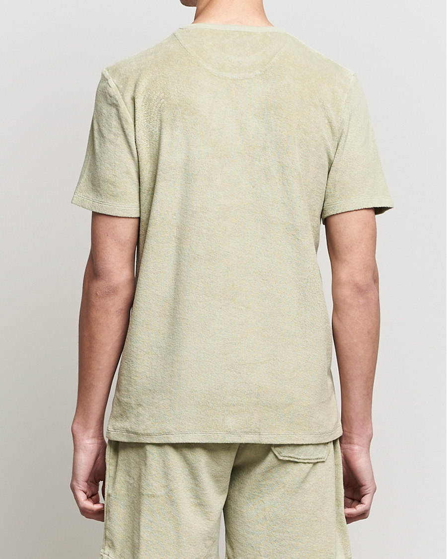 Herre | T-Shirts | Stenströms | Towelling Cotton T-Shirt Olive