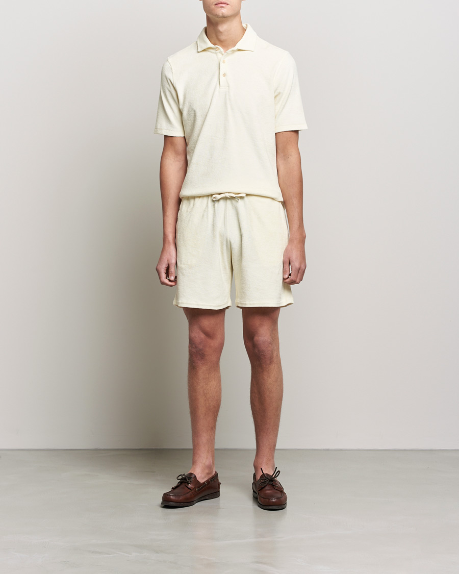 Herre | Shorts | Stenströms | Towelling Cotton Shorts Cream