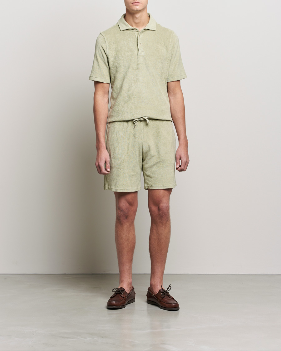 Herre | Shorts | Stenströms | Towelling Cotton Shorts Olive