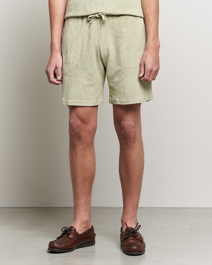 Herre | Shorts | Stenströms | Towelling Cotton Shorts Olive