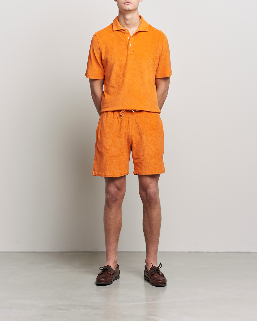 Herre |  | Stenströms | Towelling Cotton Shorts Orange
