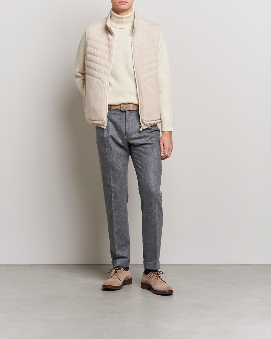 Herre | Jakker | Brunello Cucinelli | Cashmere Quilted Vest Beige