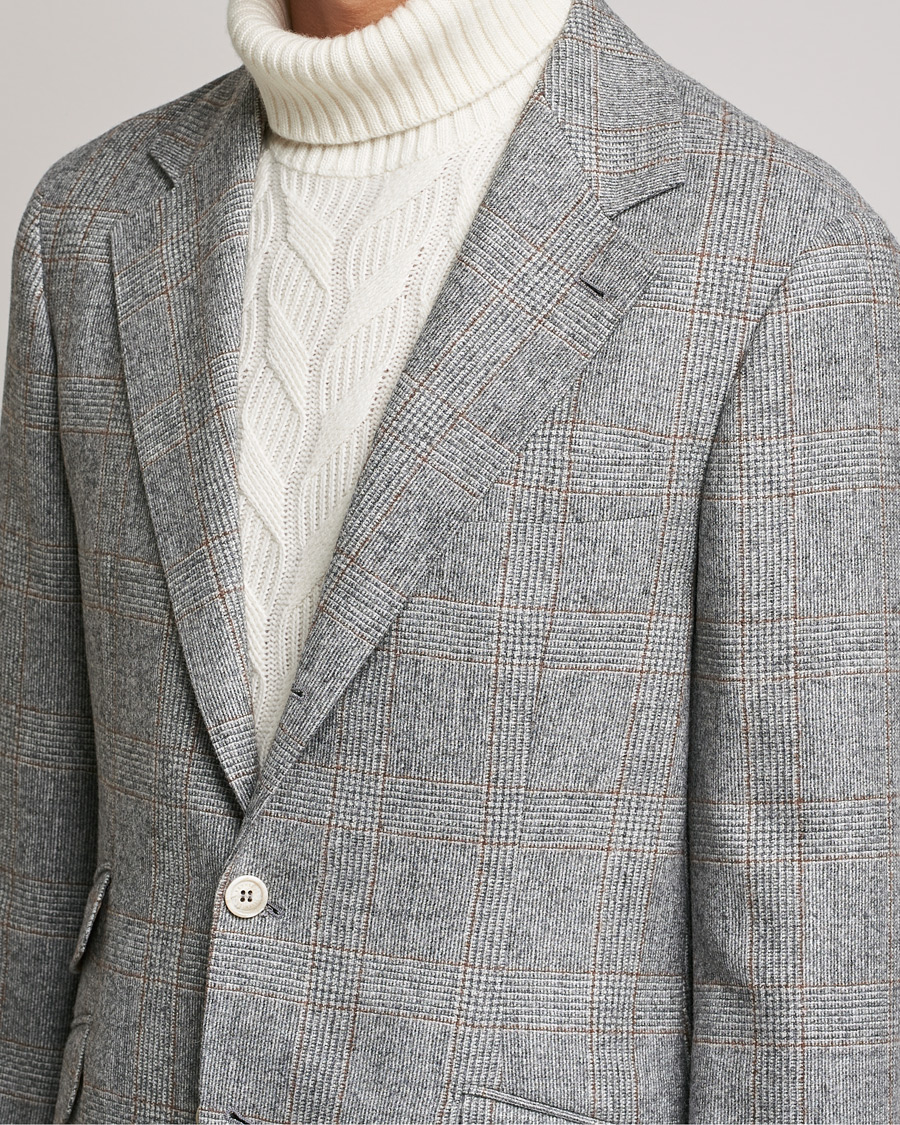Herre | Dresser | Brunello Cucinelli | Prince Of Wales Flannel Suit Grey Melange